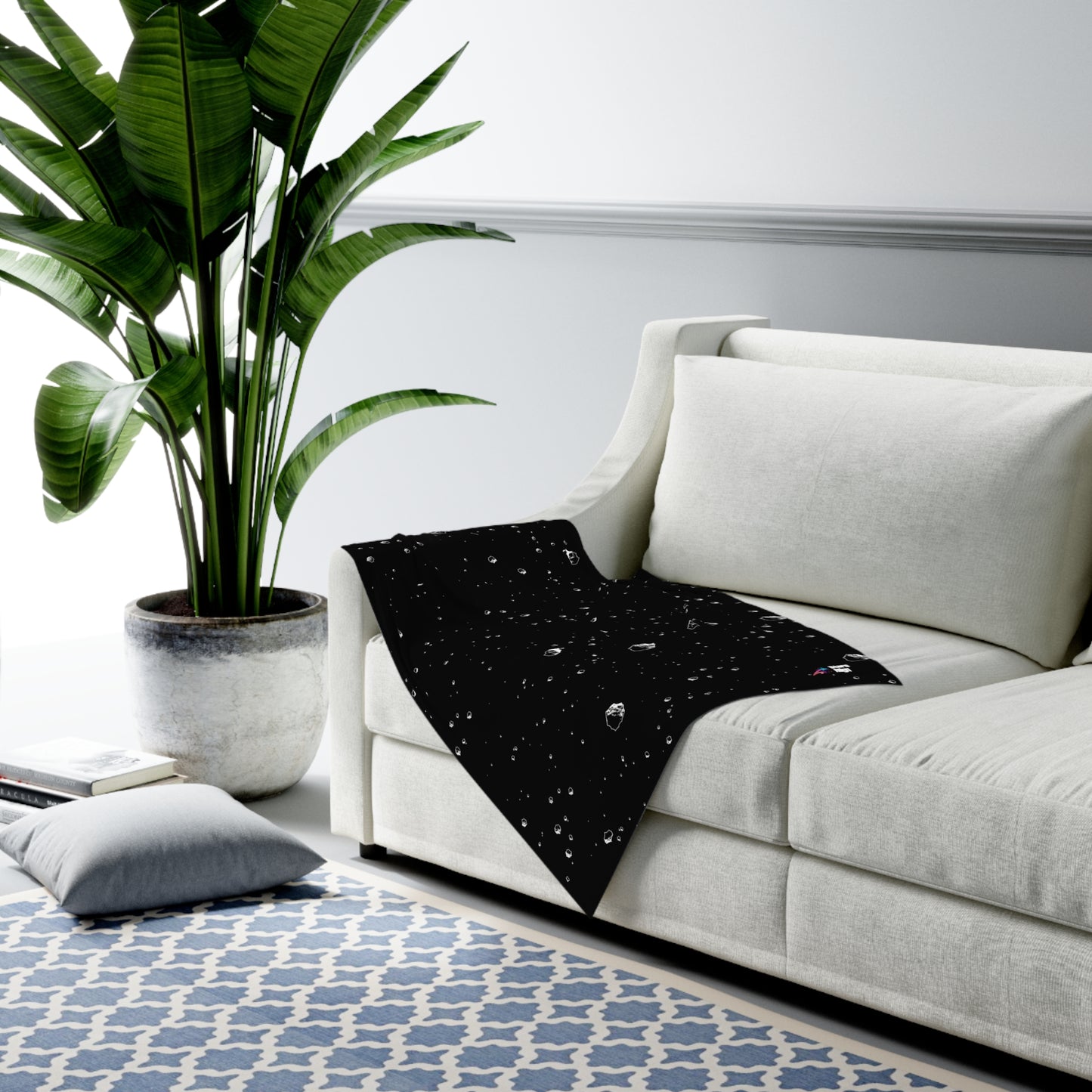 Asteroids Dark - Baby Swaddle Blanket