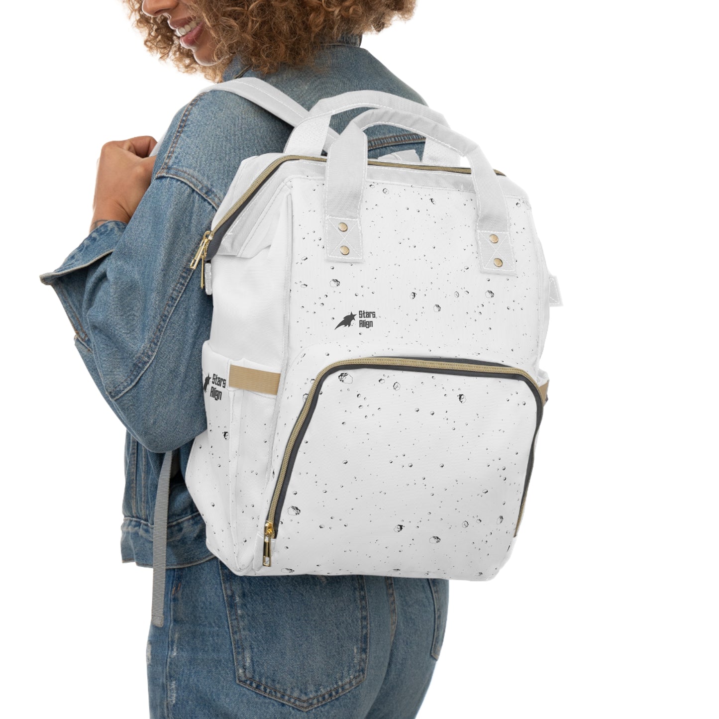 Asteroid Adventurer Diaper Backpack (White)