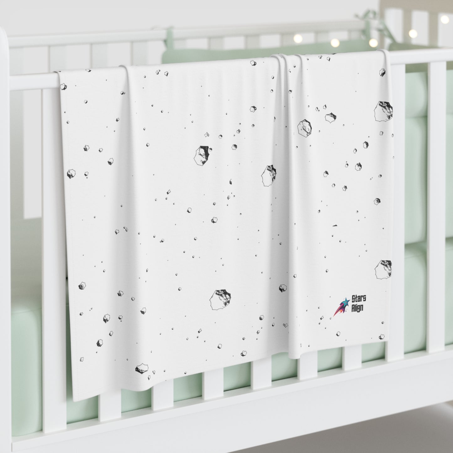 Asteroids Light - Baby Swaddle Blanket